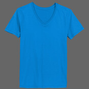 Ladies’  Junior Fine Jersey V-Neck Longer Length T-Shirt