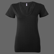 Women's Deep V-Neck Jersey Tee